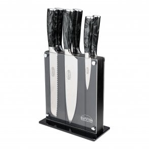 Jet Black, 7-Piece Knife Block Set